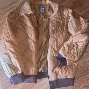 beige/brown women’s quilted jacket